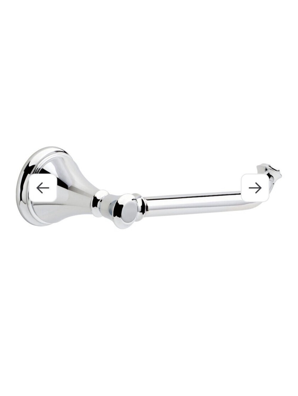 Delta Traditional Chrome Wall Mounted Toilet Paper Holder, Metal, Screw Mount